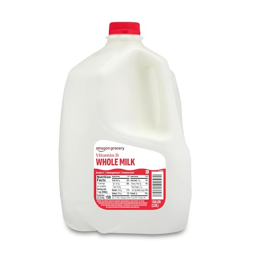 Amazon Grocery, Whole Milk, 1 Gallon, 128 Fl Oz