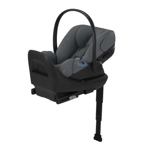 Cybex Cloud G Lux Comfort Extend Infant Car Seat with Anti-Rebound Base, Load Leg, Linear Side Impact Protection, Latch Install, Ergonomic Full Recline, Extended Leg Rest, Monument Grey