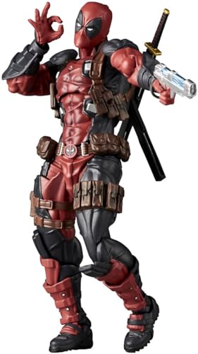 Kaiyodo Revoltech Amazing Yamaguchi Deadpool Ver. 2.5, Total Height: Approx. 6.7 inches (170 mm), Non-scale, PVC & ABS, Painted Action Figure, NR050
