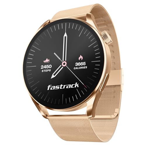 Fastrack Dezire FX1 1.38" Smart Watch with BT Calling, 100+ Sports Modes, BP Monitoring, Functional Crown, Metal Alloy Case – Smartwatch for Men & Wom