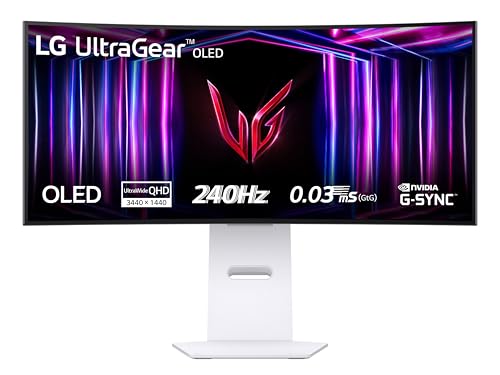 LG Ultragear™ 34GS95QE-W.AEU (34 Zoll) 21:9 Curved 800R UWQHD OLED Gaming-Monitor, 240Hz, AMD FreeSync™ Premium Pro, DisplayHDR™ True Black 400, 2X HD