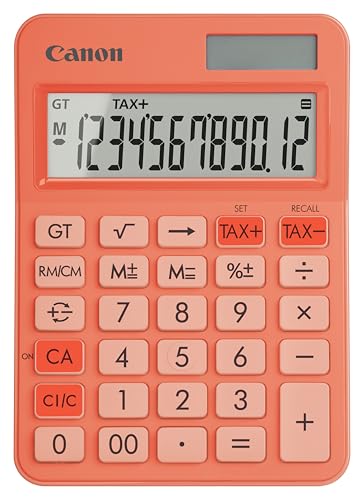 (-33%) Canon LS-125KB Taschenrechner (Solar- und Batteriebetrieb, 12 Stellen) Orange