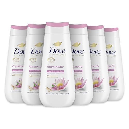 🔥 STARKER PREIS (-29%) Dove Duschschaum Aufhellung Reiswasser & Lotusblüten, Unisex, 6 x 225 ml