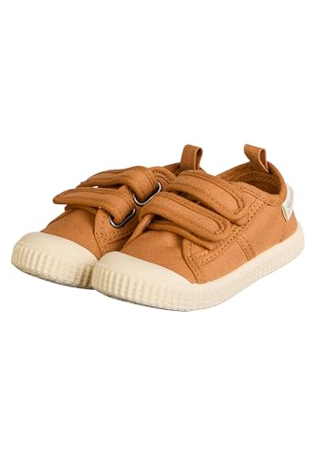 🔥 STARKER PREIS (-50%) Sterntaler Sneaker Uni - Sportiver Baby Schuh aus Canvas - Kinder Sommer Schuhe mit Rutschfester Sohle - Unisex Babyschuhe mit Klettverschluss, knöchelhoch - Hellbraun, Größe 27