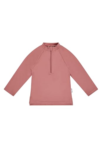 (-30%) Sterntaler Badeshirt Langarm Uni – UV-Schutz 50+ Schwimmshirt – Mädchen Beachwear schnelltrocknend – Kinder Rashguard mit Reißverschluss & Kinnschutz – Rosenholz, Größe 116