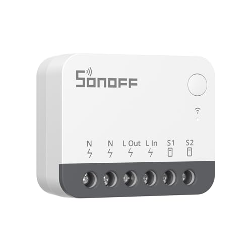 (-54%) SONOFF ZBMINIR2 Smart Schalter, Relais, Zigbee 3.0 Lichtschalter, Smart Switch Funktioniert mit Alexa & Google Home, Hub Erforderlich, Neutralleitung Erforderlich, Farbe Kann Variieren