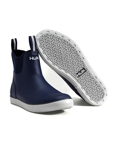 HUK Men's Rogue Wave Shoe, High-Performance Fishing & Deck Boot Rain, Naval Academy, 12
