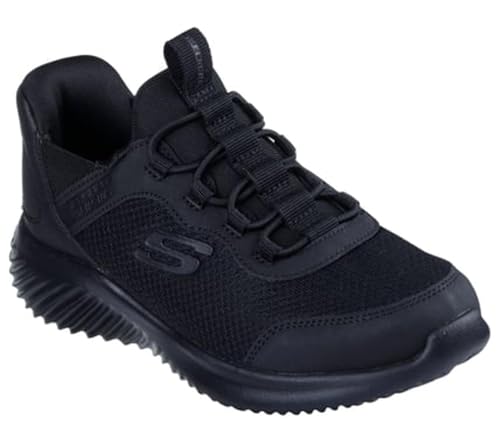 ⚡ BLITZDEAL (-63%) Skechers Jungen Bounder Brisk-Burst Slip-InTurnschuhe, Black Synthetic / Textile / Blue & Black Trim, 27.5 EU