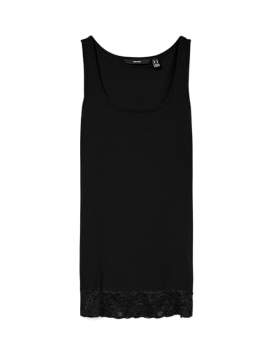 (-44%) VERO MODA Damen Vmmaxi My Lace Long Tank JRS Noos, Black, Small