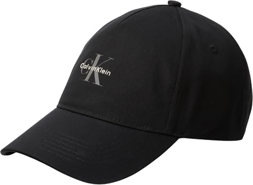 (-29%) Calvin Klein Herren Cap Mono Logo Panel aus Baumwolle, Schwarz (Black), Einheitsgröße
