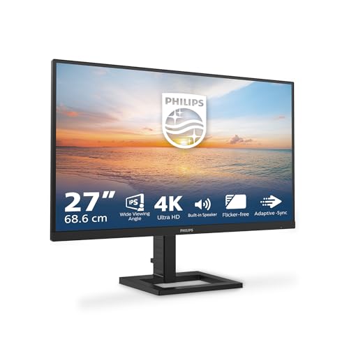 (-35%) PHILIPS Monitors 27E1N1800AE – 27 Zoll Ultra HD Monitor, Lautsprecher, höhenverstellbar, HDR10 (3840x2160, 60 Hz, HDMI 2.0, DisplayPort 1.4) schwarz