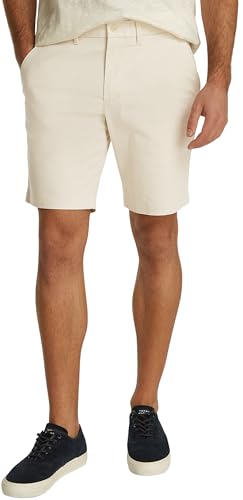 (-47%) Tommy Hilfiger Herren Shorts Brooklyn 1985 Kurz, Elfenbein (Newsprint), 31W