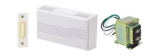 Newhouse Hardware Hardwired Chime Kit with 16-Volt/30VA Transformer and Surface-Mount White Button
