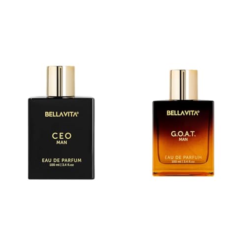 BellaVita Luxury Sigma Male (CEO Man & GOAT Man) Perfume Cologne for Men 2x100ml Combo | Long-Lasting Men's Cologne with Lemon, Lavender, Tonka & Agarwood Perfume