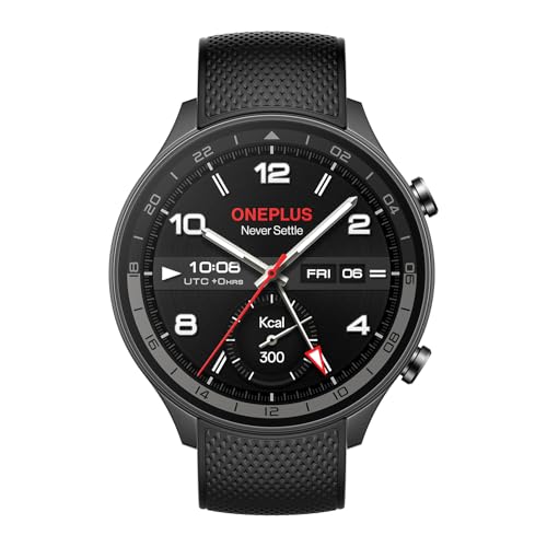 OnePlus Watch 2R with Wear OS 4 by Google,Snapdragon W5 Chipset,Upto 100hrs Battery Life,1.43’’ AMOLED Display,100+ Sports Mode,Dual Frequency GPS,5 A