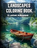 Landscapes Coloring Book For Adults, Teens, Women and Men by Artink Publishing For Relaxation, Calmness, Meditation.: 50 Grayscale Coloring Pages Of ... Towns, Castles. (Coloring books for adults)