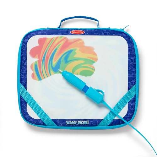 Melissa & Doug Water Wow! Take-Along Reusable Color-Reveal Drawing Set Mess-Free Multi-Activity Pad with Water PenTravel Toy for Toddlers & Kids Ages 3+