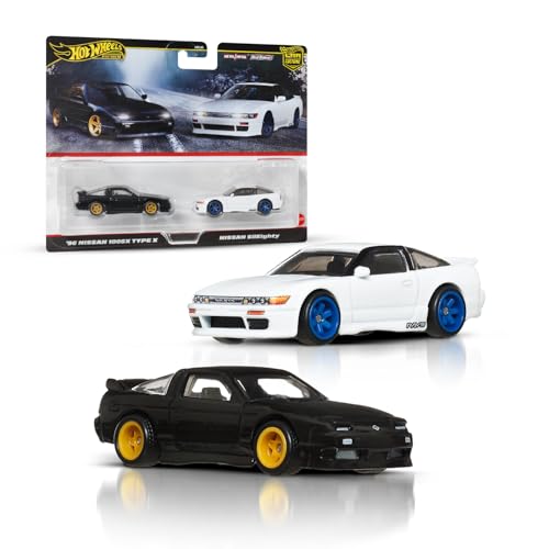 🔥 STARKER PREIS (-56%) Hot Wheels Premium Car Culture 2er-Pack im Maßstab 1:64, Einzigartige Zusammenstellungen, Real Riders Reifen, Metall/Metall Karosserie, Spielzeug für Sammler, JBK96