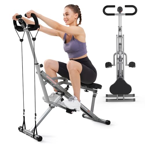Pink Squat Machine Rowing Machine For Home 2 In 1 Rower And Squat