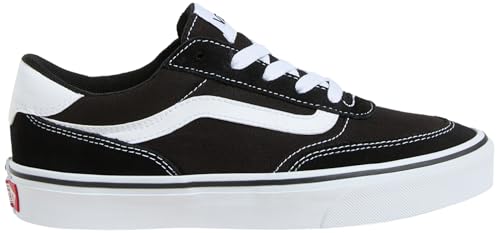 Vans Women's Brooklyn LS Shoe | Low-Top Sneakers for Everyday Wear, Walking, Work & Fashion, Black/White, 8.5