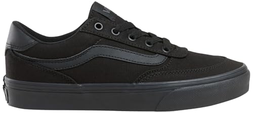 Vans Women's Brooklyn LS Shoe | Low-Top Sneakers for Everyday Wear, Walking, Work & Fashion, Canvas Black/Black, 8