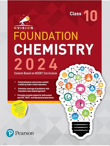 2024 - Nvision Foundation Chemistry Class 10 | Based on NCERT Curriculum | School, JEE, NEET, Olympiad | - Pearson