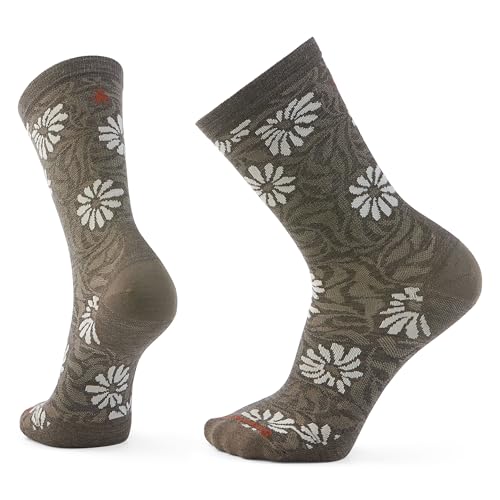 Smartwool Women's Everyday Floral Crew Socks - TAUPE - M