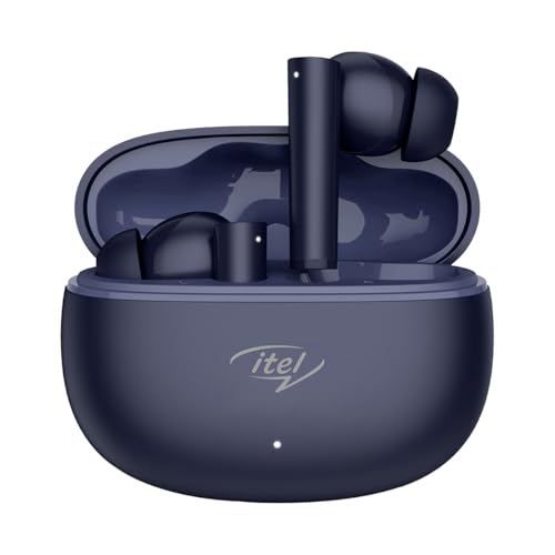 itel Buds Ace 2 TWS Earbuds - Quad Mic ENC, 13mm Bass Boost Drivers, 50 Hours Playtime, Fast Charging, IPX5 Water Resistant, Bluetooth 5.0, Type-C Cha