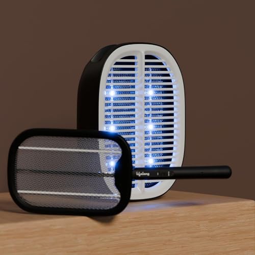 Lifelong 2-in-1 UV Light Mosquito Racket Bat and Mosquito Killer Lamp| 2500V Insect Fly Killer Machine for Home, Kitchen, B…