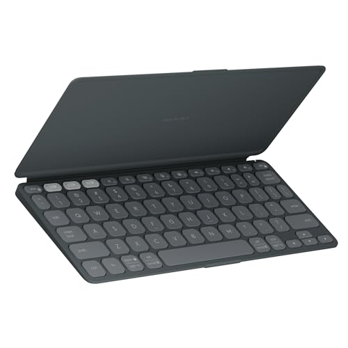 Logitech Keys-to-Go 2 Portable Bluetooth Keyboard for Tablet with Built-in Cover, Slim and Compact Wireless Keyboard for Windows, Android, Linux, iPad