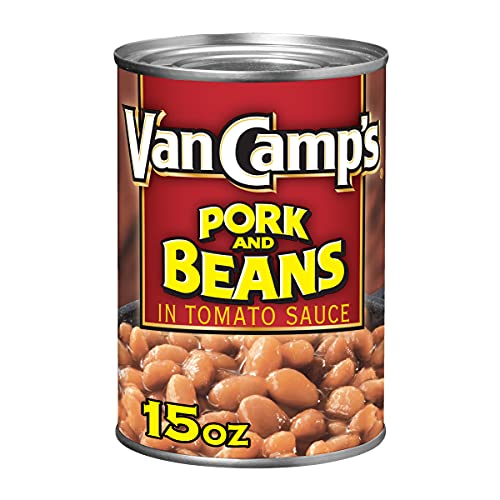 Van Camp's Pork and Beans, Canned Beans, 15 Oz (Pack of 6)