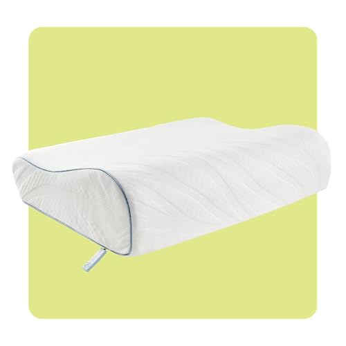 SEALY Dreamlife Standard Size Contour Memory Foam Pillow with Surface Guard Technology, Removable Machine-Washable Cover, 1 Year Limited Warranty