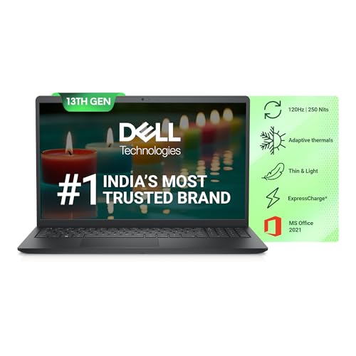 Dell Inspiron 15 3535, Windows 11 Home AMD Ryzen 5 7520U, 8GB RAM, 512GB SSD, FHD, 15.6"/39.62cm, Carbon Black, 1.67KG, Ideal for Students, Perfect fo