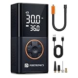 Portronics Vayu 30 tyre Inflator with 150 PSI Pressure 4000 mAh Battery