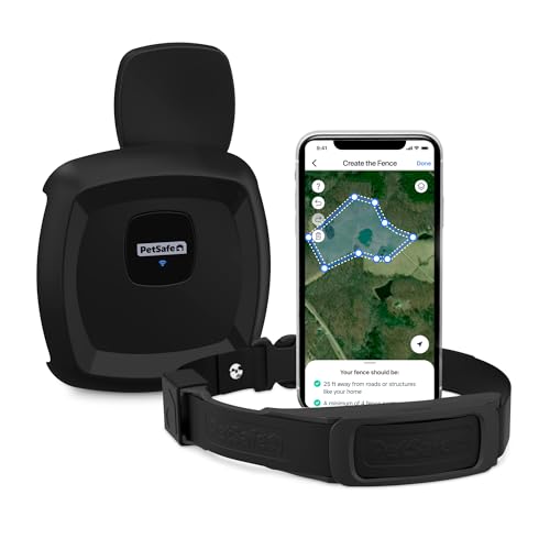 PetSafe Guardian GPS Dog Fence – No Subscription – Create Your Own Wireless Fence for Dogs – for Yards 3/4 Acres or Larger – World's Safest GPS Dog Fence Tech – New, Redesigned Collar
