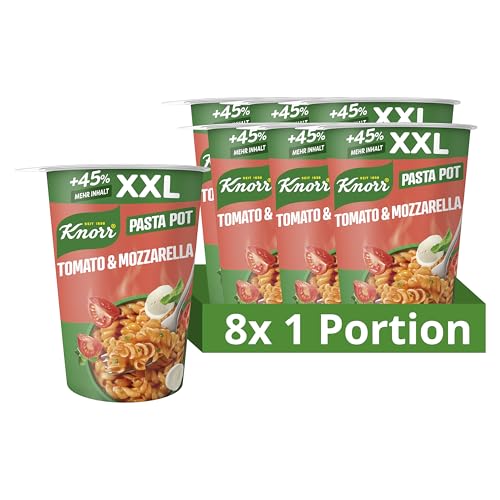 🔥 SELTEN SO GÜNSTIG (-50%) Knorr Tomato & Mozzarella XXL Pasta Pot, leckerer Pasta Snack 8 x 93 g