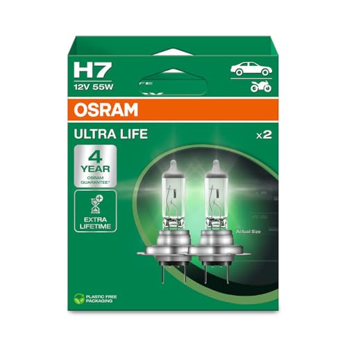 🔥 STARKER PREIS (-31%) Osram ULTRA LIFE, H7, halogen headlight lamps, Hanging folding box (2 lamps)