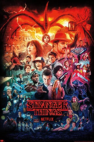Netflix Stranger Things - Three Seasons One Sheet Wall Poster, 34L" x 22.4W", Unframed Version
