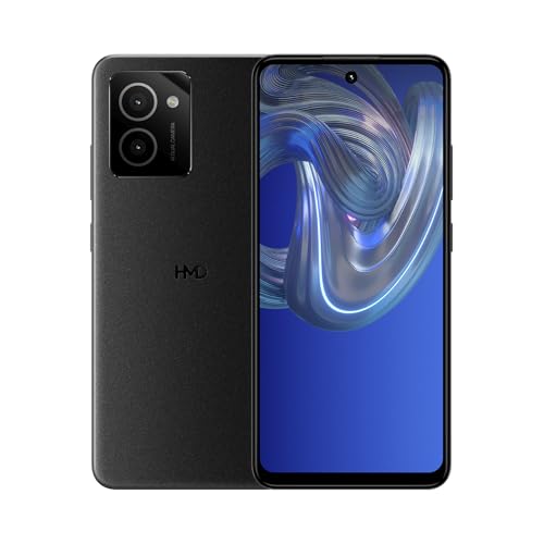 HMD Vibe | Verizon, T-Mobile, AT&T | Unlocked Smartphone | Android 14 | 2 Day Battery | 6.56" 90Hz HD+ Display | 6GB/128GB | 13MP Dual Camera | US Version | Charcoal