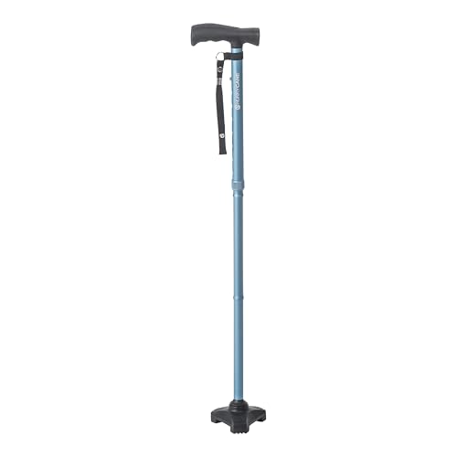 HurryCane HCANE-PB-C2 Freedom Edition Foldable Walking Cane with T Handle, Pastel Blue