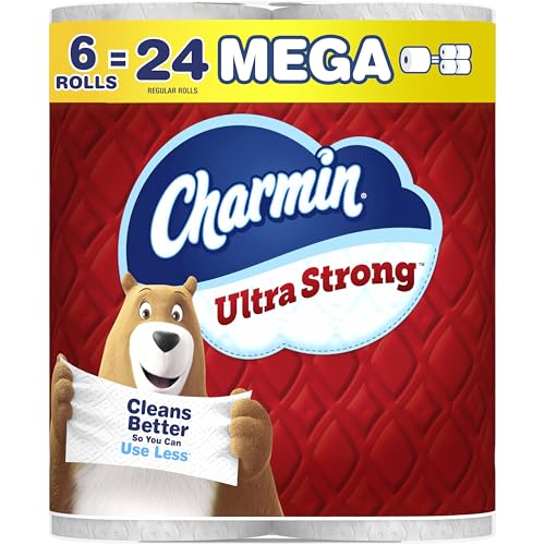 Charmin Ultra Strong Toilet Paper, 6 Mega Rolls = 24 Regular Rolls