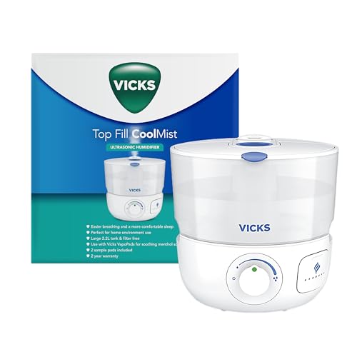 Vicks 2.2L Cool Mist Ultrasonic Humidifier, Filter-Free Design, ...