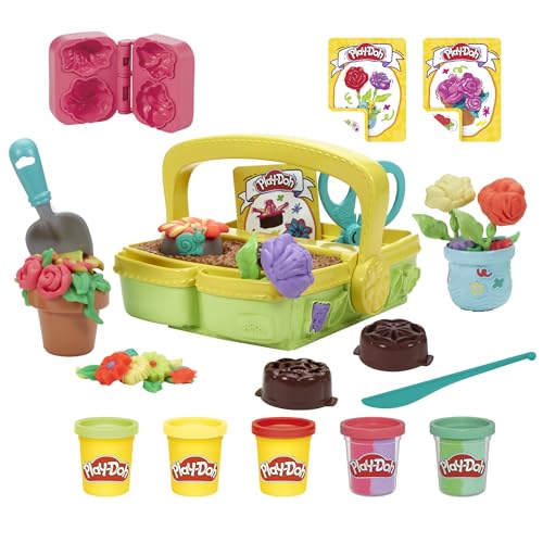 (-42%) Play-Doh Bunter Blumenspaß Spielset – kreatives Bastelset für Mädchen und Jungen ab 3 Jahren für fantasievolles Spielen mit bunten Blumen, mit Formen und bunter Modelliermaße