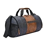 Gear Clubsport 3 933L Faux Leather Large Water Resistant Duffle BagTravel BagGym Bag for Men WomenNavyTan