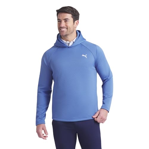 PUMA Golf Men's Standard Pebble Hoodie, Blue Horizon