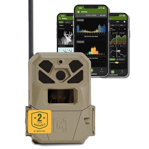 Moultrie Edge 2 Pro Cellular Trail Camera - Auto Connect Nationwide 4G LTE - On Demand 40MP Photo - 1440P Video with HD Audio - Ai False Trigger Elimination - 100 Ft Detection Range - No-Glow Flash