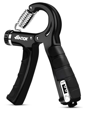 FitBox Sports Adjustable Hand Grip (5kg - 60kg) Strengthener with Counter for Men & Women for Gym Workout Hand Exercise Equipment to Use in Home for F