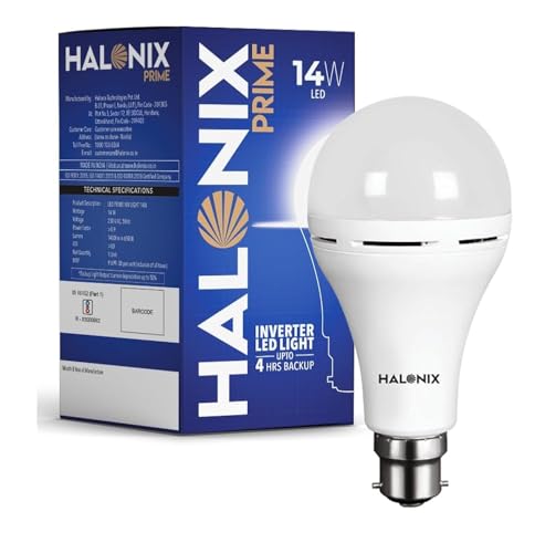 14W Emergency Bulb | Rechargeable For Power Cuts Backup : 4Hrs Cool Day Light Pack Of 1 Light, B22D, Led