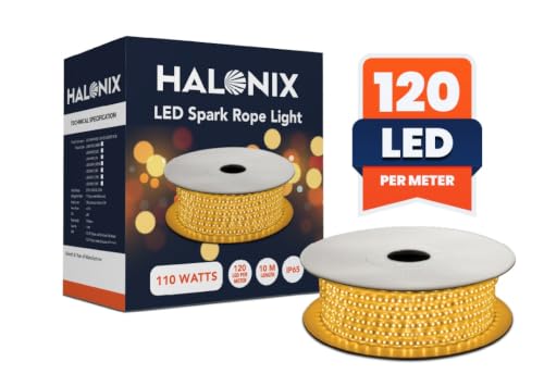 10 Meter Waterproof Rope Light | High 120 Led/Meter | Rope Light for Home Decoration | Festive Light | Strip Light | Diwali Light | Plug-n-Play | Pack