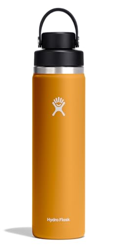 Hydro Flask Water Bottle - Insulated Stainless Steel - Wide Mouth Flex Chug Lid, Non Spill, Leakproof in 24 Oz Fossil Brown
